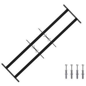 vidaXL Dro&scaron;ības restes logiem ar 2 pāriem krustiem 3 gab. 63-114 cm