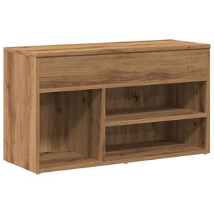 vidaXL apavu plaukts, koka krāsa, 80x30x45 cm, inženierijas koks