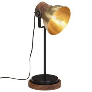 vidaXL galda lampa, 25 W, antīka misiņa krāsa, 17x17x50 cm, E27