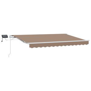vidaXL Nolokāms markīze Pelēkbrūna 600 &times; 300 cm Audums un alumīnijs