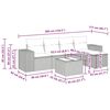 vidaXL 6-daļīgs dārza dīvāna komplekts ar matračiem, pelēks PE pinums