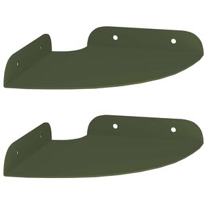 vidaXL Peldējo&scaron;ais plaukts ar plauktu 2 pcs Olīvu zaļ&scaron; 15 x 15 x 2 cm