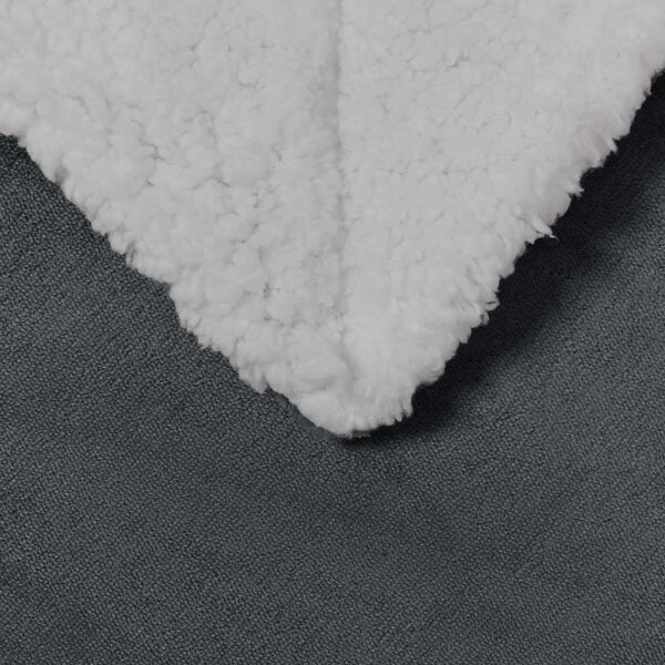 vidaXL Pleds Tum&scaron;i pelēks 150 x 200 cm Flīss