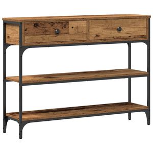 vidaXL Konsoles galds Vecs koks 100 x 25 x 75 cm Inženierijas koks