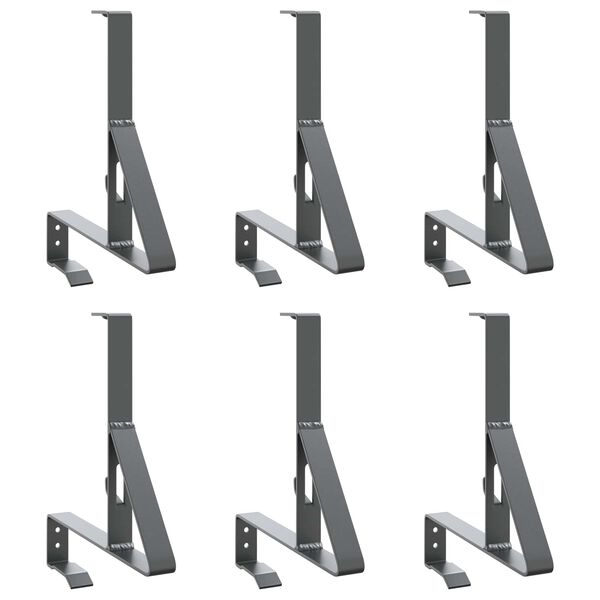 vidaXL Sniega Aizsardzības Atbalsts 6 pcs Antracīts 29,5 x 3 x 34,5 cm