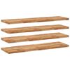 vidaXL sienas plaukti, 4 gb., 120x40x4 cm, eļļas apdare, akācijas koks