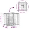 vidaXL Gabions pacelta gulta Sudraba 60 x 60 x 55 cm Cinkots tērauds