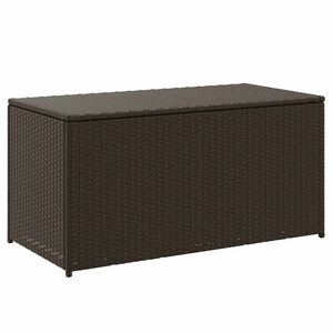 vidaXL dārza uzglabā&scaron;anas kaste, 100x50x50 cm, brūna PE rotangpalma