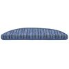 vidaXL Pašlīmējoši paklāji kāpnēm 15 pcs Zila 56 x 17 x 3 cm