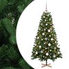 vidaXL Mākslīgā Ziemassvētku egle ar bumbiņu 120 cm 150 LED
