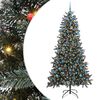 vidaXL Mākslīgā Ziemassvētku eglīte su 300 LED ar statīvu Zaļa 210 cm