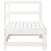 vidaXL dārza stūra dīvāns, balts, priedes masīvkoks