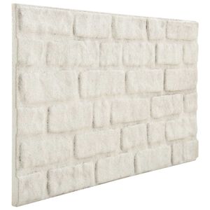 vidaXL Sienas paneļi 10 gab. 100 x 50 cm Balts EPS putas