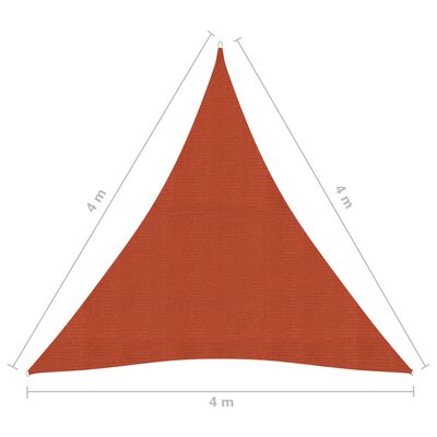 vidaXL saulessargs, 160 g/m², sarkanbrūns, 4x4x4 m, HDPE