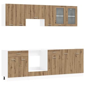 vidaXL Virtuves vienība Lyon 8 pcs Inženierijas koks