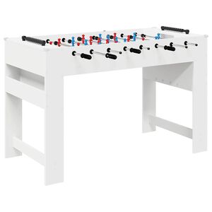 vidaXL Frizbija galds Balts 125 x 60,5 x 80 cm Inženierijas koks