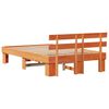 vidaXL Gultas rāmis Vaks brūns 120 x 200 cm Ciets priedes koks
