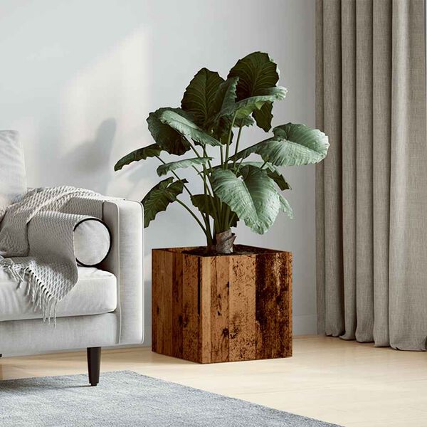 vidaXL stādāmā kaste Old Wood 40x40x40 cm Engineered Wood