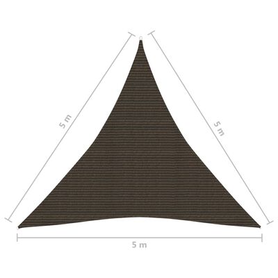 vidaXL saulessargs, 160 g/m², brūns, 5x5x5 m, HDPE