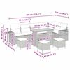 vidaXL Dārza dīvānu komplekts ar spilvenu 12 pcs Pelēka poliratāns