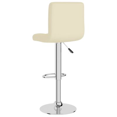 vidaXL bāra krēsli, 2 gab., krēmkrāsas audums
