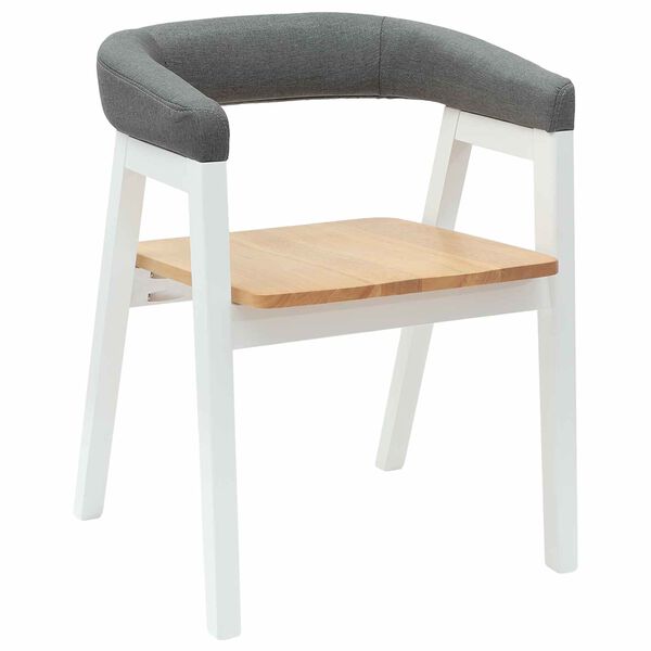 vidaXL Ēdamkrēsli 2 pcs Balts 54 x 57 x 73 cm Ciets gumijas koks