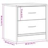 vidaXL naktsskapītis, koka krāsa, 40x30x40 cm, inženierijas koks