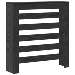 vidaXL Radiatora Vāks Melns ozols 78 x 20 x 82 cm Inženierijas koks