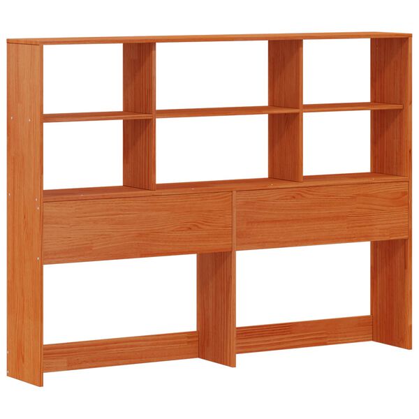 vidaXL Gulta ar uzglabā&scaron;anas galviņu Vaska Brūns 140 x 190 cm