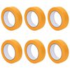 vidaXL Gleznotāja maskē&scaron;anas lentes 6 gab. Dzeltena 25mm x 50m Papīrs