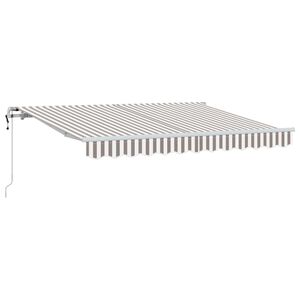 vidaXL Nolokāms markīze Gai&scaron;i pelēks un balts 350 x 250 cm
