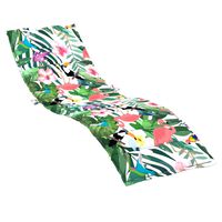 vidaXL sauļošanās krēsla matracis, krāsains audums
