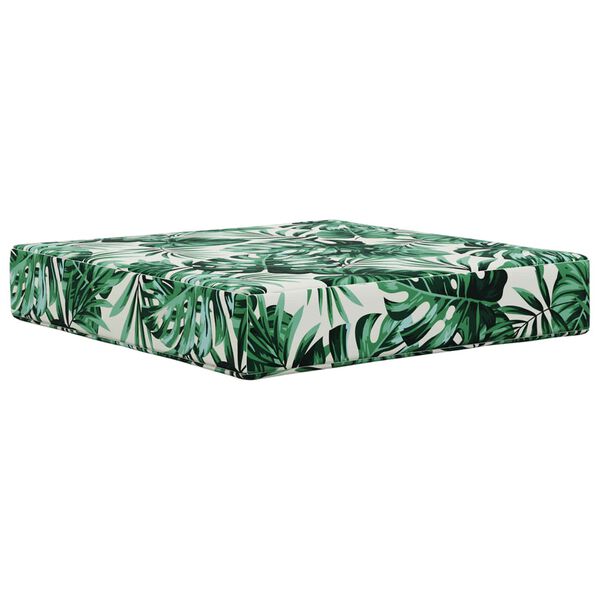 vidaXL Āra dīvāna spilvens 3 pcs Lapu raksts Poliesters