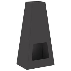 vidaXL Uguns bedre Melna 50 x 35 x 100 cm Tērauds