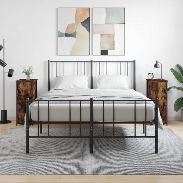 vidaXL naktsskapī&scaron;i, 2 gb., koka krāsa, 32x42x80 cm, inženierijas koks