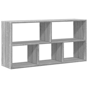 vidaXL sienas plaukts, pelēka ozola, 100x25x50 cm, inženierijas koks
