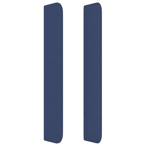 vidaXL galvgalis ar malām, 203x16x118/128 cm, zils audums