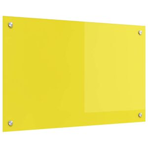 vidaXL Virtuves aizsargpaneļi Dzeltena 80 x 50 cm rūdīts stikls