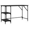 vidaXL rakstāmgalds, 120x50x75 cm, metāls, inženierijas koks, melns