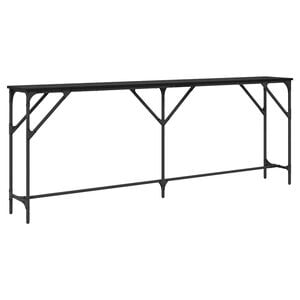 vidaXL Konsoles galds Melns ozols 200 x 29 x 75 cm