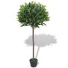 vidaXL mākslīgais augs, dižciltīgais laurs ar podiņu, 125 cm, zaļ&scaron;