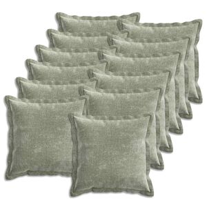 vidaXL Spilvenu pārvalks 12 gab. HOUTEN Zaļa 40 x 40 cm &Scaron;enila audums