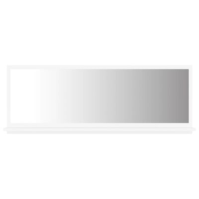 vidaXL vannasistabas spogulis, balts, 100x10,5x37 cm, skaidu plāksne