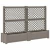 vidaXL Liels podiņ&scaron; ar treli 2 pcs Pelēka 200 x 43 x 133,5 cm PP