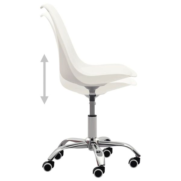 vidaXL virtuves krēsli, 4 gab., balta mākslīgā āda