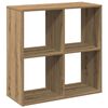 vidaXL telpas sadalītājs, grāmatu plaukts, koka krāsa, 69,5x29x69,5 cm