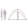 vidaXL kempinga telts 6 personām, balta, ūdensnecaurlaidīga, audums