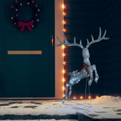 vidaXL Ziemassvētku dekorācija, ziemeļbriedis, 120 vēsi baltas LED