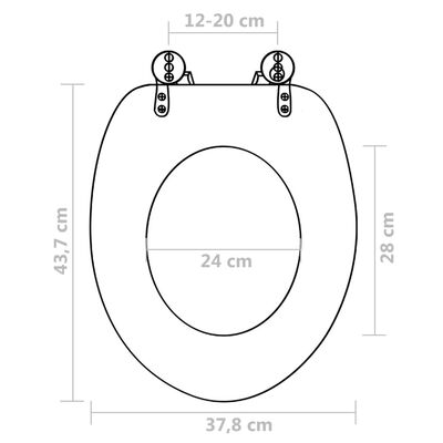 vidaXL tualetes poda sēdekļi ar vāku, 2 gab., jūras dzelmes dizains