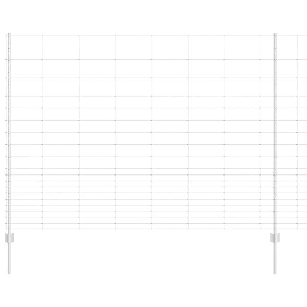 vidaXL Žogs ar stabu Sudraba 1,6 x 25 m Tērauds